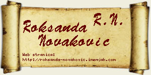 Roksanda Novaković vizit kartica